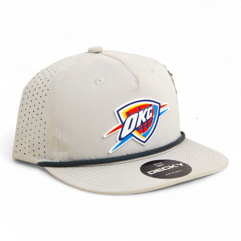 Oklahoma City Thunder 3D Perforated Rope Hat- Grey/ Black - Picture 2 of 3